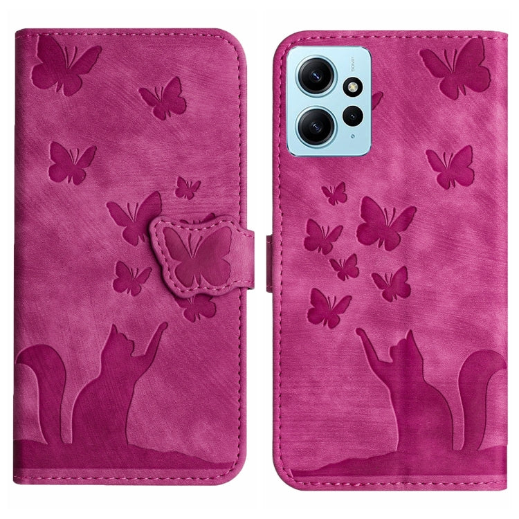 Butterfly Cat Embossing Flip Leather Phone Case, For Xiaomi Redmi 12 4G, For Xiaomi Redmi Note 11/Note 12S 4G Global, For Xiaomi Redmi Note 12 4G Global, For Xiaomi Poco X5 Pro / Redmi Note 12 Pro 5G, For Xiaomi Poco X5 / Redmi Note 12 5G              ...
