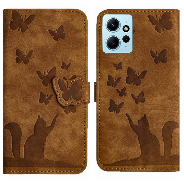 Butterfly Cat Embossing Flip Leather Phone Case, For Xiaomi Redmi 12 4G, For Xiaomi Redmi Note 11/Note 12S 4G Global, For Xiaomi Redmi Note 12 4G Global, For Xiaomi Poco X5 Pro / Redmi Note 12 Pro 5G, For Xiaomi Poco X5 / Redmi Note 12 5G              ...