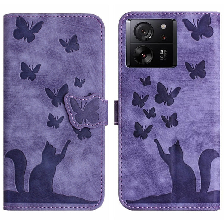 Butterfly Cat Embossing Flip Leather Phone Case, For Xiaomi Redmi Note 13 Pro 4G, For Xiaomi Redmi Note 13 4G, For Xiaomi Redmi 13C / POCO C65, For Xiaomi 14 Pro, For Xiaomi 14, For Xiaomi Redmi Note 13 5G, For Xiaomi Redmi Note 13 Pro+ 5G             ...