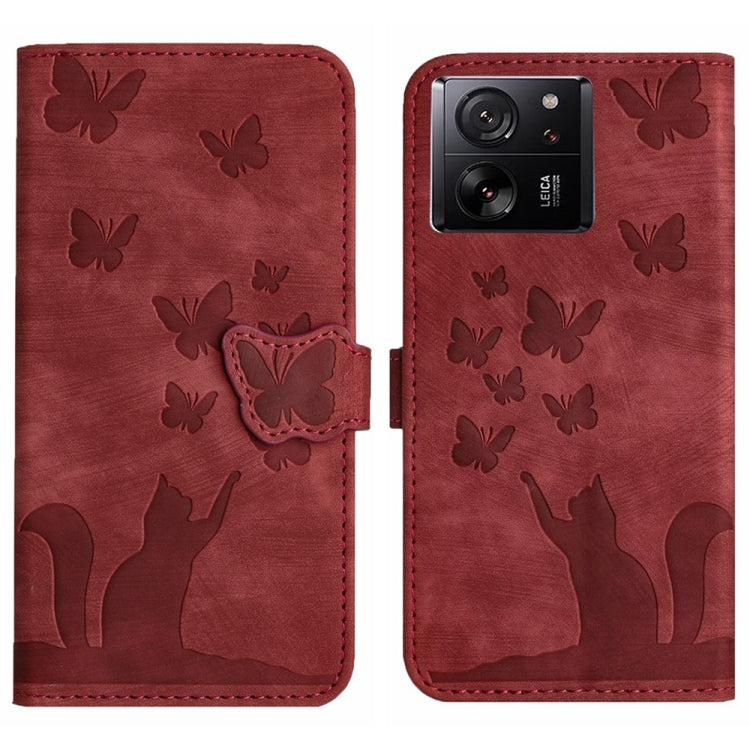 Butterfly Cat Embossing Flip Leather Phone Case, For Xiaomi Redmi Note 13 Pro 4G, For Xiaomi Redmi Note 13 4G, For Xiaomi Redmi 13C / POCO C65, For Xiaomi 14 Pro, For Xiaomi 14, For Xiaomi Redmi Note 13 5G, For Xiaomi Redmi Note 13 Pro+ 5G             ...