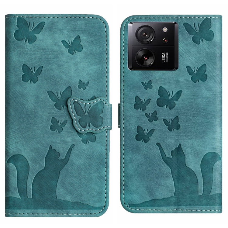 Butterfly Cat Embossing Flip Leather Phone Case, For Xiaomi Redmi Note 13 Pro 4G, For Xiaomi Redmi Note 13 4G, For Xiaomi Redmi 13C / POCO C65, For Xiaomi 14 Pro, For Xiaomi 14, For Xiaomi Redmi Note 13 5G, For Xiaomi Redmi Note 13 Pro+ 5G             ...