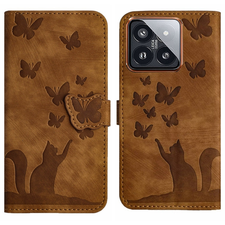 Butterfly Cat Embossing Flip Leather Phone Case, For Xiaomi Redmi Note 13 Pro 4G, For Xiaomi Redmi Note 13 4G, For Xiaomi Redmi 13C / POCO C65, For Xiaomi 14 Pro, For Xiaomi 14, For Xiaomi Redmi Note 13 5G, For Xiaomi Redmi Note 13 Pro+ 5G             ...