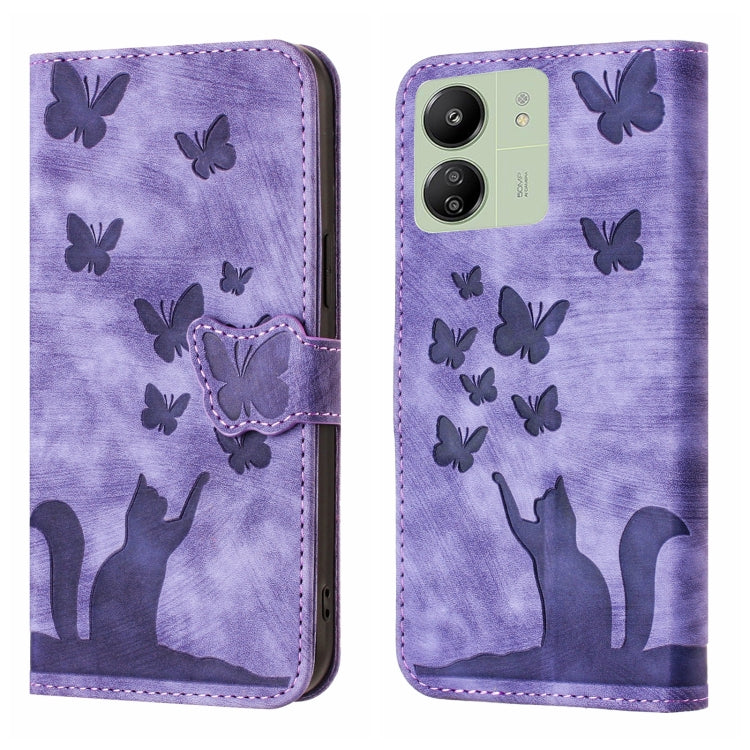 Butterfly Cat Embossing Flip Leather Phone Case, For Xiaomi Redmi Note 13 Pro 4G, For Xiaomi Redmi Note 13 4G, For Xiaomi Redmi 13C / POCO C65, For Xiaomi 14 Pro, For Xiaomi 14, For Xiaomi Redmi Note 13 5G, For Xiaomi Redmi Note 13 Pro+ 5G             ...