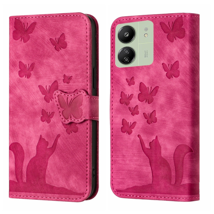 Butterfly Cat Embossing Flip Leather Phone Case, For Xiaomi Redmi Note 13 Pro 4G, For Xiaomi Redmi Note 13 4G, For Xiaomi Redmi 13C / POCO C65, For Xiaomi 14 Pro, For Xiaomi 14, For Xiaomi Redmi Note 13 5G, For Xiaomi Redmi Note 13 Pro+ 5G             ...