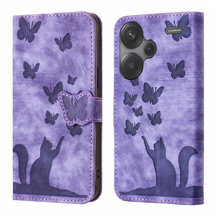 Butterfly Cat Embossing Flip Leather Phone Case, For Xiaomi Redmi Note 13 Pro 4G, For Xiaomi Redmi Note 13 4G, For Xiaomi Redmi 13C / POCO C65, For Xiaomi 14 Pro, For Xiaomi 14, For Xiaomi Redmi Note 13 5G, For Xiaomi Redmi Note 13 Pro+ 5G             ...