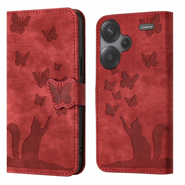 Butterfly Cat Embossing Flip Leather Phone Case, For Xiaomi Redmi Note 13 Pro 4G, For Xiaomi Redmi Note 13 4G, For Xiaomi Redmi 13C / POCO C65, For Xiaomi 14 Pro, For Xiaomi 14, For Xiaomi Redmi Note 13 5G, For Xiaomi Redmi Note 13 Pro+ 5G             ...