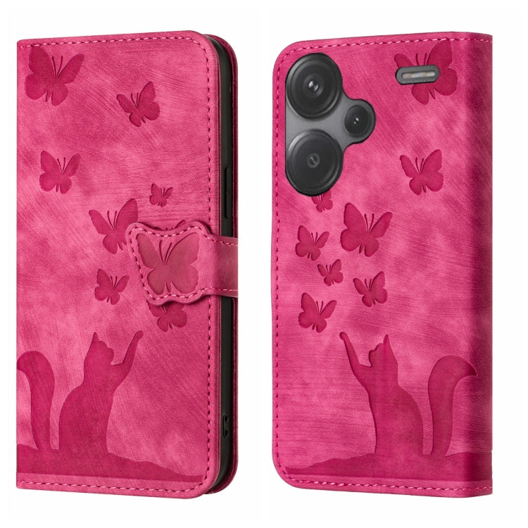 Butterfly Cat Embossing Flip Leather Phone Case, For Xiaomi Redmi Note 13 Pro 4G, For Xiaomi Redmi Note 13 4G, For Xiaomi Redmi 13C / POCO C65, For Xiaomi 14 Pro, For Xiaomi 14, For Xiaomi Redmi Note 13 5G, For Xiaomi Redmi Note 13 Pro+ 5G             ...