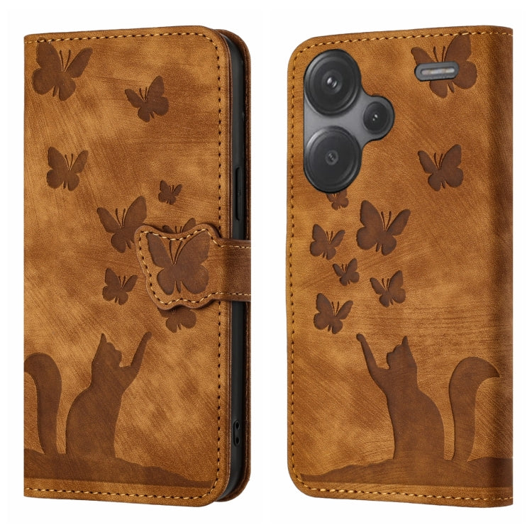 Butterfly Cat Embossing Flip Leather Phone Case, For Xiaomi Redmi Note 13 Pro 4G, For Xiaomi Redmi Note 13 4G, For Xiaomi Redmi 13C / POCO C65, For Xiaomi 14 Pro, For Xiaomi 14, For Xiaomi Redmi Note 13 5G, For Xiaomi Redmi Note 13 Pro+ 5G             ...