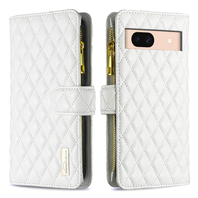 Diamond Lattice Zipper Wallet Leather Flip Phone Case, For Google Pixel 11 / 11 Pro, For Google Pixel 8a