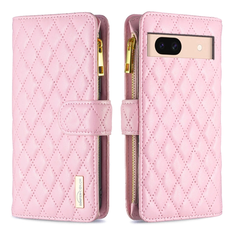 Diamond Lattice Zipper Wallet Leather Flip Phone Case, For Google Pixel 11 / 11 Pro, For Google Pixel 8a