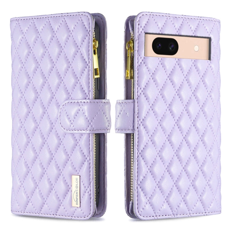 Diamond Lattice Zipper Wallet Leather Flip Phone Case, For Google Pixel 11 / 11 Pro, For Google Pixel 8a