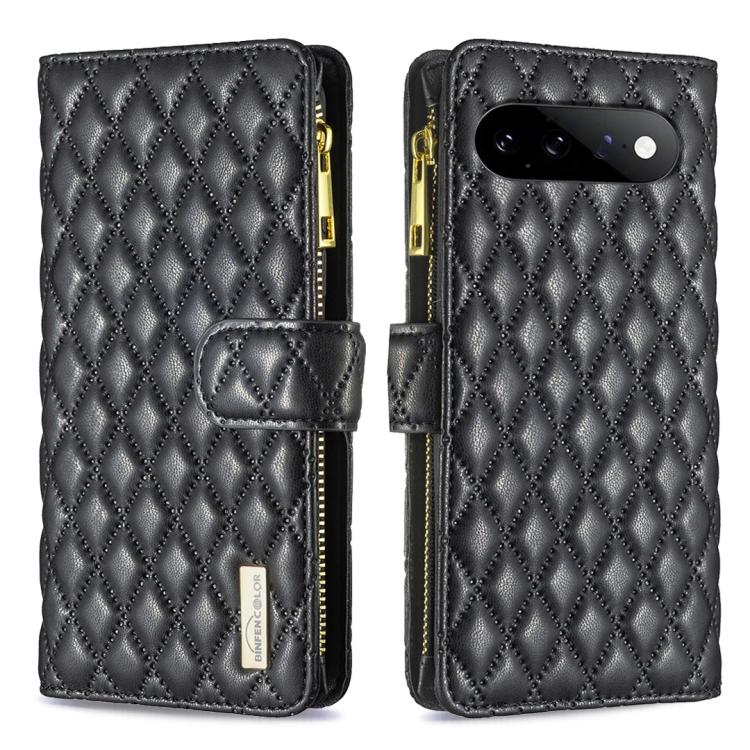 Diamond Lattice Zipper Wallet Leather Flip Phone Case, For Google Pixel 11 / 11 Pro, For Google Pixel 8a