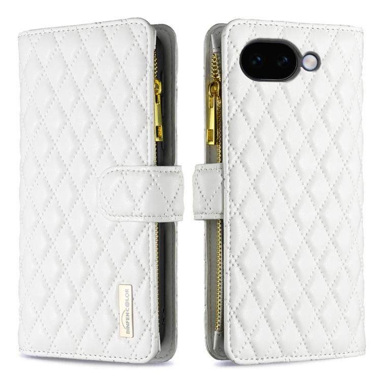 Diamond Lattice Zipper Wallet Leather Flip Phone Case, For Google Pixel 11a, For Google Pixel 11 / 11 Pro, For Google Pixel 8a