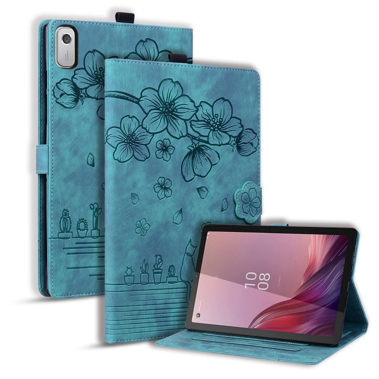Cartoon Sakura Cat Embossed Leather Tablet Case, For Lenovo Idea Tab Pro Gen 2 13, For Lenovo Xiaoxin Pad 11 2025, For Lenovo Xiaoxin Pad Pro 12.7 2025, For Lenovo Tab K11 Plus / M11 Plus, For Lenovo Tab M11 / Xiaoxin Pad 11 2024, For Lenovo Tab P12 12...