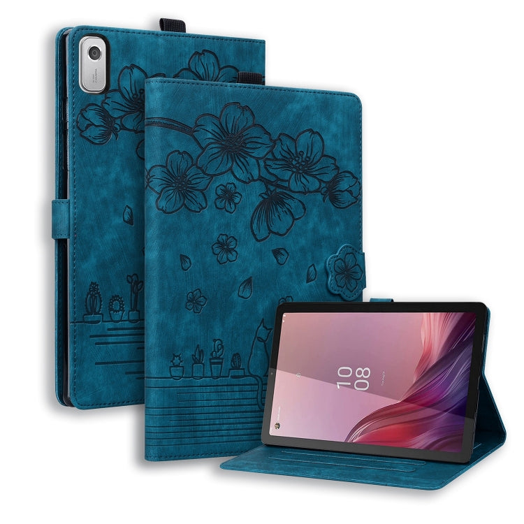 Cartoon Sakura Cat Embossed Leather Tablet Case, For Lenovo Idea Tab Pro Gen 2 13, For Lenovo Xiaoxin Pad 11 2025, For Lenovo Xiaoxin Pad Pro 12.7 2025, For Lenovo Tab K11 Plus / M11 Plus, For Lenovo Tab M11 / Xiaoxin Pad 11 2024, For Lenovo Tab P12 12...