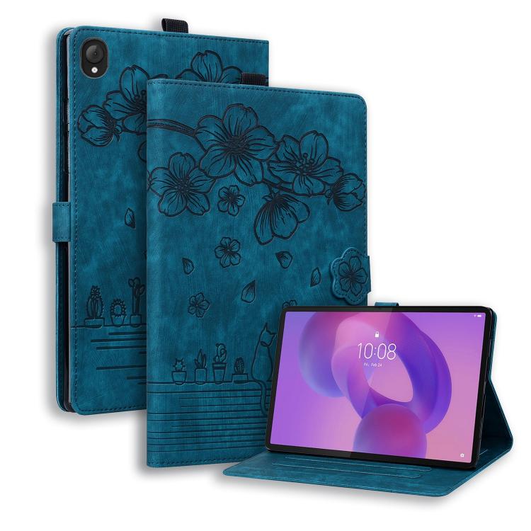 Cartoon Sakura Cat Embossed Leather Tablet Case, For Lenovo Idea Tab Pro Gen 2 13, For Lenovo Xiaoxin Pad 11 2025, For Lenovo Xiaoxin Pad Pro 12.7 2025, For Lenovo Tab K11 Plus / M11 Plus, For Lenovo Tab M11 / Xiaoxin Pad 11 2024, For Lenovo Tab P12 12...