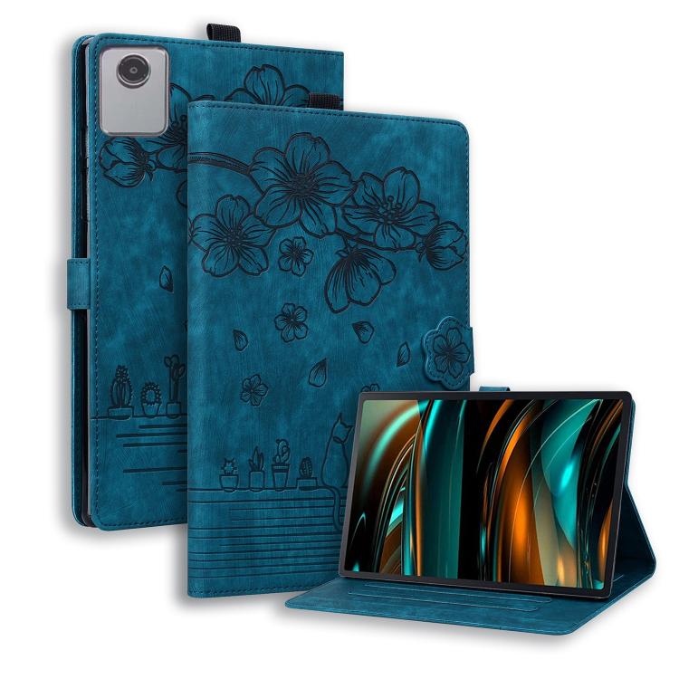 Cartoon Sakura Cat Embossed Leather Tablet Case, For Lenovo Idea Tab Pro Gen 2 13, For Lenovo Xiaoxin Pad 11 2025, For Lenovo Xiaoxin Pad Pro 12.7 2025, For Lenovo Tab K11 Plus / M11 Plus, For Lenovo Tab M11 / Xiaoxin Pad 11 2024, For Lenovo Tab P12 12...
