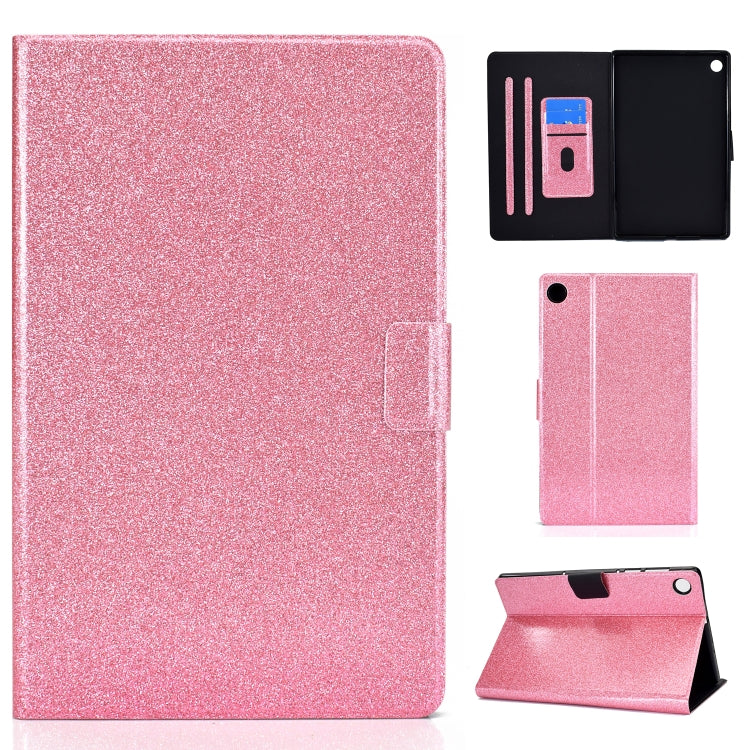 Glitter Powder Leather Tablet Case with Sleep / Wake-up Function, For Samsung Galaxy Tab A11+ / A9+