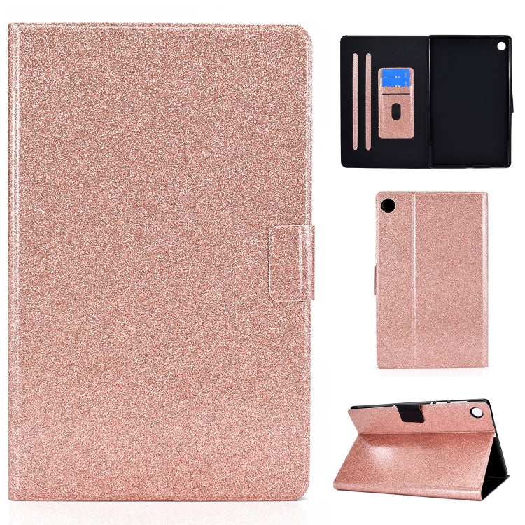 Glitter Powder Leather Tablet Case with Sleep / Wake-up Function, For Samsung Galaxy Tab A11+ / A9+