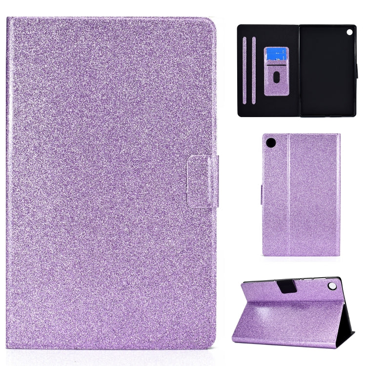 Glitter Powder Leather Tablet Case with Sleep / Wake-up Function, For Samsung Galaxy Tab A11+ / A9+