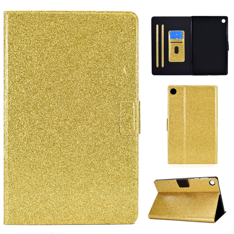 Glitter Powder Leather Tablet Case with Sleep / Wake-up Function, For Samsung Galaxy Tab A11+ / A9+