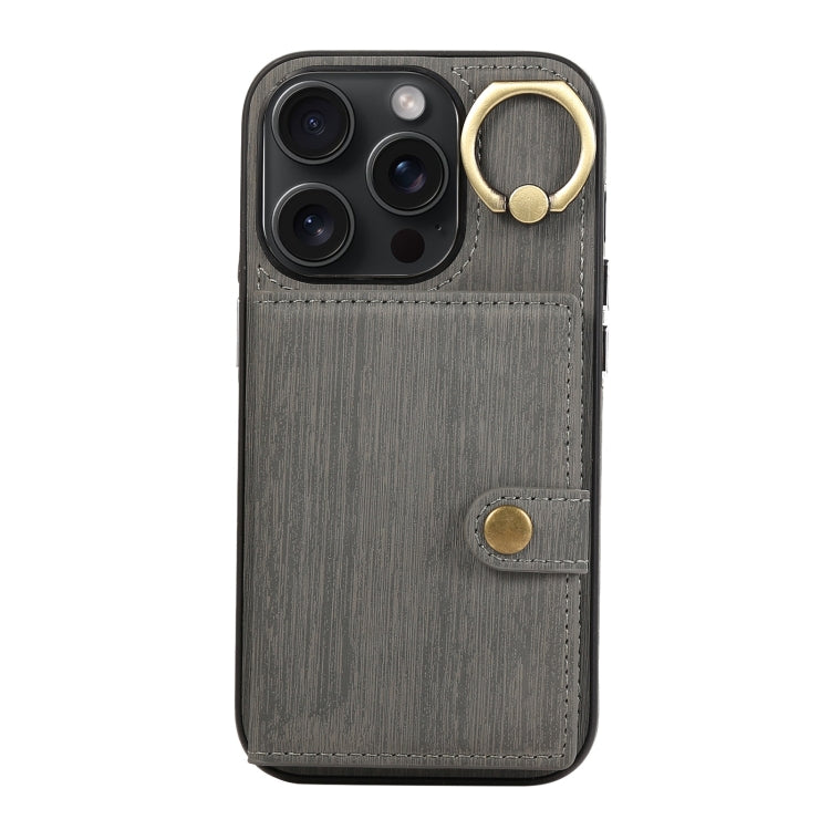 Brushed Texture Wallet Ring Holder Phone Case, For iPhone 13 Pro, For iPhone 13, For iPhone 12 / 12 Pro, For iPhone 12 Pro Max, For iPhone 11