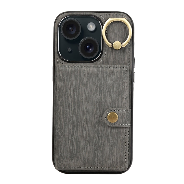 Brushed Texture Wallet Ring Holder Phone Case, For iPhone 13 Pro, For iPhone 13, For iPhone 12 / 12 Pro, For iPhone 12 Pro Max, For iPhone 11