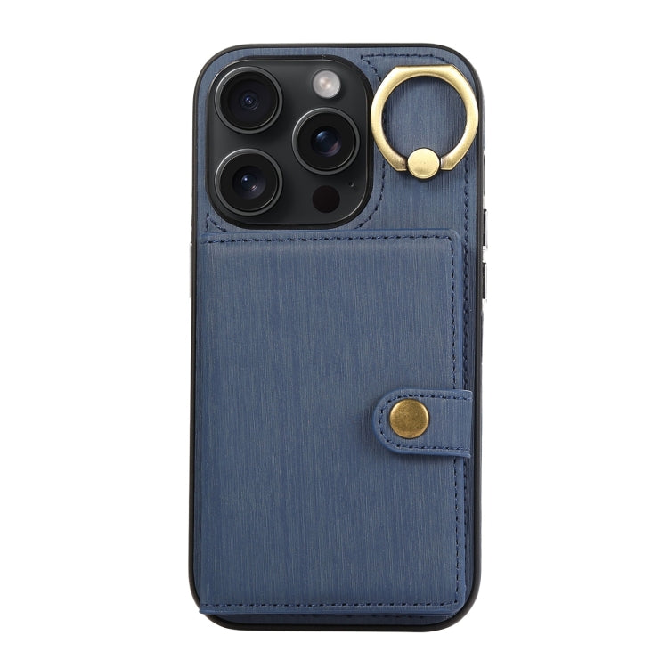 Brushed Texture Wallet Ring Holder Phone Case, For iPhone 15 Pro Max, For iPhone 15 Pro, For iPhone 15 Plus, For iPhone 15, For iPhone 14, For iPhone 14 Pro, For iPhone 14 Pro Max, For iPhone 13 Pro Max