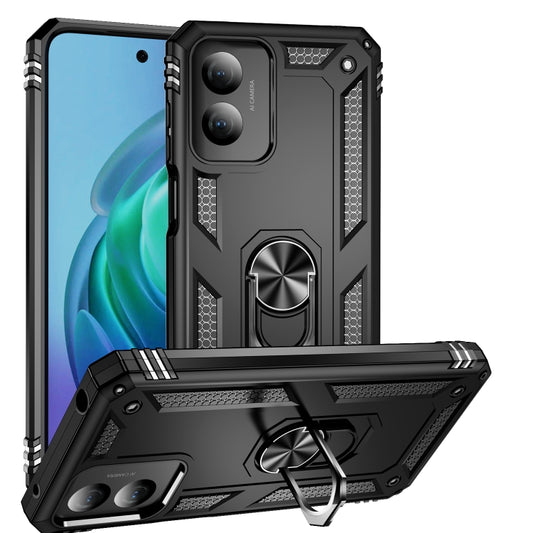 Shockproof TPU + PC Phone Case with Holder, For Motorola Moto G Play 4G 2024, For Motorola Moto G14, For Motorola Moto G Power 5G 2024