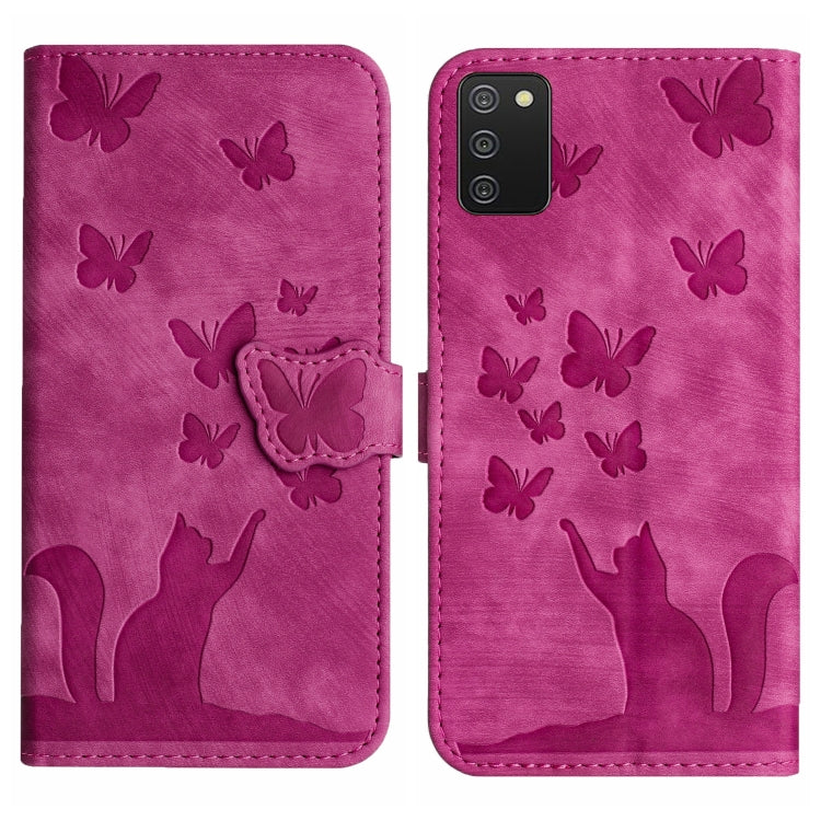 Butterfly Cat Embossing Flip Leather Phone Case, For Samsung Galaxy S21 FE 5G, For Samsung Galaxy A32 5G, For Samsung Galaxy S21 5G, For Samsung Galaxy S21+ 5G, For Samsung Galaxy S21 Ultra 5G, For Samsung Galaxy A02s EU, For Samsung Galaxy A12        ...