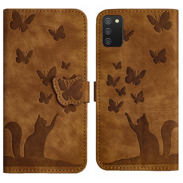 Butterfly Cat Embossing Flip Leather Phone Case, For Samsung Galaxy S21 FE 5G, For Samsung Galaxy A32 5G, For Samsung Galaxy S21 5G, For Samsung Galaxy S21+ 5G, For Samsung Galaxy S21 Ultra 5G, For Samsung Galaxy A02s EU, For Samsung Galaxy A12        ...