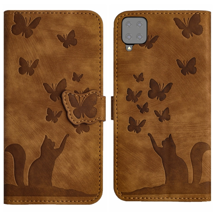 Butterfly Cat Embossing Flip Leather Phone Case, For Samsung Galaxy S21 FE 5G, For Samsung Galaxy A32 5G, For Samsung Galaxy S21 5G, For Samsung Galaxy S21+ 5G, For Samsung Galaxy S21 Ultra 5G, For Samsung Galaxy A02s EU, For Samsung Galaxy A12        ...