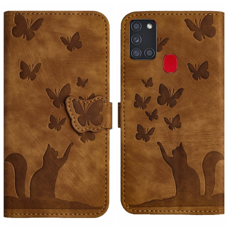 Butterfly Cat Embossing Flip Leather Phone Case, For Samsung Galaxy S21 FE 5G, For Samsung Galaxy A32 5G, For Samsung Galaxy S21 5G, For Samsung Galaxy S21+ 5G, For Samsung Galaxy S21 Ultra 5G, For Samsung Galaxy A02s EU, For Samsung Galaxy A12        ...