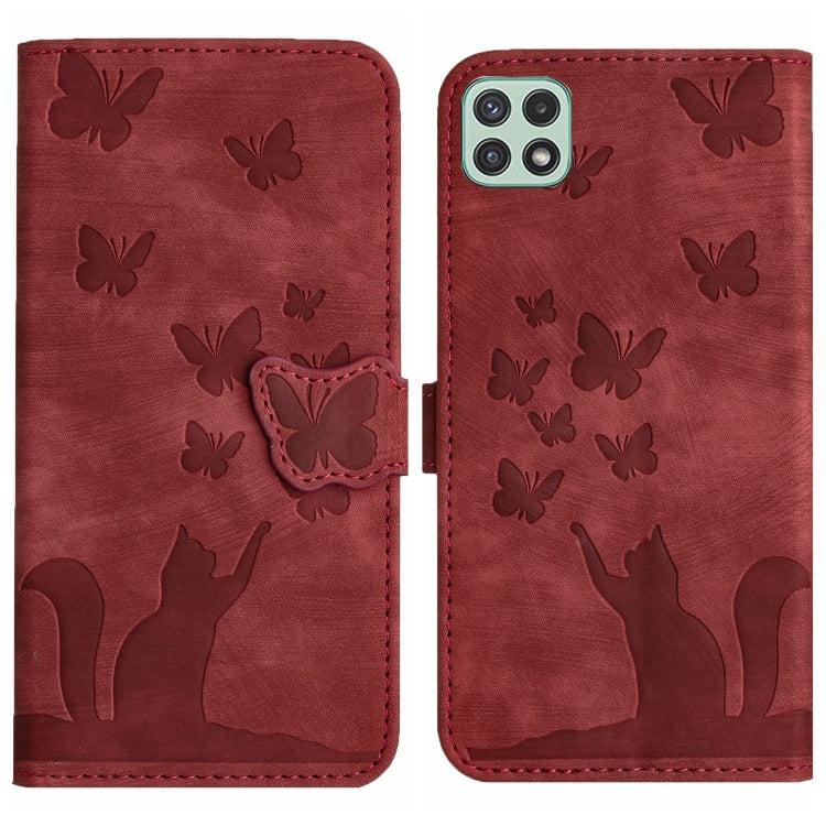 Butterfly Cat Embossing Flip Leather Phone Case, For Samsung Galaxy S20 FE, For Samsung Galaxy A53 5G, For Samsung Galaxy A33 5G, For Samsung Galaxy S22 Ultra 5G, For Samsung Galaxy S22+ 5G, For Samsung Galaxy S22 5G, For Samsung Galaxy A52 5G / A52S  ...