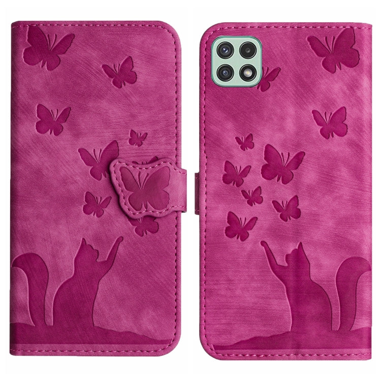 Butterfly Cat Embossing Flip Leather Phone Case, For Samsung Galaxy S20 FE, For Samsung Galaxy A53 5G, For Samsung Galaxy A33 5G, For Samsung Galaxy S22 Ultra 5G, For Samsung Galaxy S22+ 5G, For Samsung Galaxy S22 5G, For Samsung Galaxy A52 5G / A52S  ...