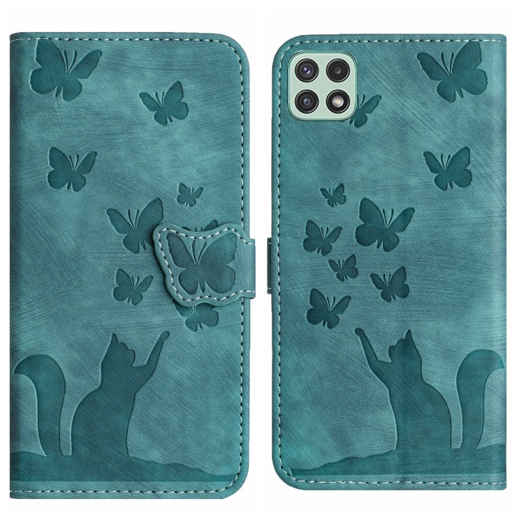 Butterfly Cat Embossing Flip Leather Phone Case, For Samsung Galaxy S20 FE, For Samsung Galaxy A53 5G, For Samsung Galaxy A33 5G, For Samsung Galaxy S22 Ultra 5G, For Samsung Galaxy S22+ 5G, For Samsung Galaxy S22 5G, For Samsung Galaxy A52 5G / A52S  ...