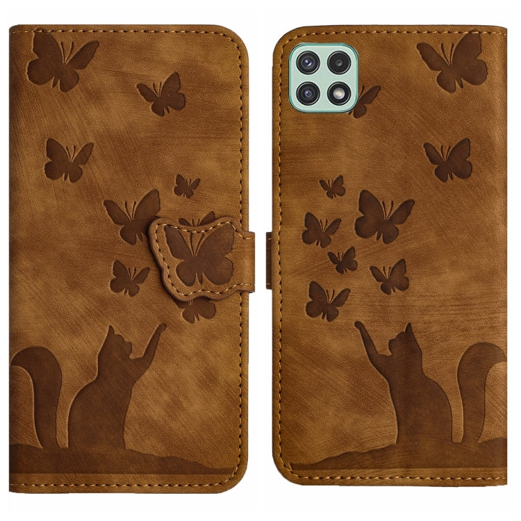 Butterfly Cat Embossing Flip Leather Phone Case, For Samsung Galaxy S20 FE, For Samsung Galaxy A53 5G, For Samsung Galaxy A33 5G, For Samsung Galaxy S22 Ultra 5G, For Samsung Galaxy S22+ 5G, For Samsung Galaxy S22 5G, For Samsung Galaxy A52 5G / A52S  ...