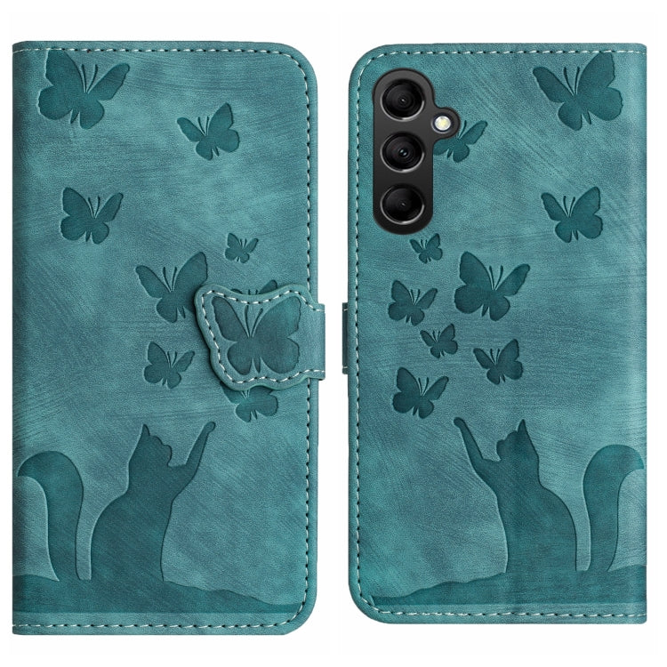 Butterfly Cat Embossing Flip Leather Phone Case, For Samsung Galaxy A55, For Samsung Galaxy A35, For Samsung Galaxy S24 Ultra 5G, For Samsung Galaxy S24+ 5G, For Samsung Galaxy S24 5G, For Samsung Galaxy A15, For Samsung Galaxy A05s                    ...