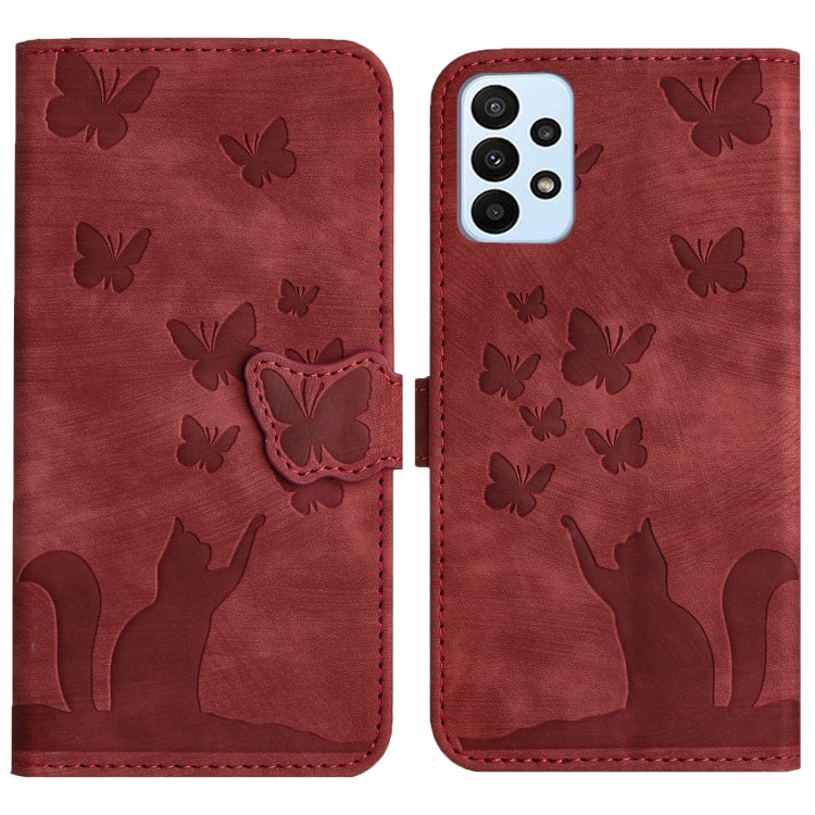 Butterfly Cat Embossing Flip Leather Phone Case, For Samsung Galaxy S21 FE 5G, For Samsung Galaxy A32 5G, For Samsung Galaxy S21 5G, For Samsung Galaxy S21+ 5G, For Samsung Galaxy S21 Ultra 5G, For Samsung Galaxy A02s EU, For Samsung Galaxy A12        ...