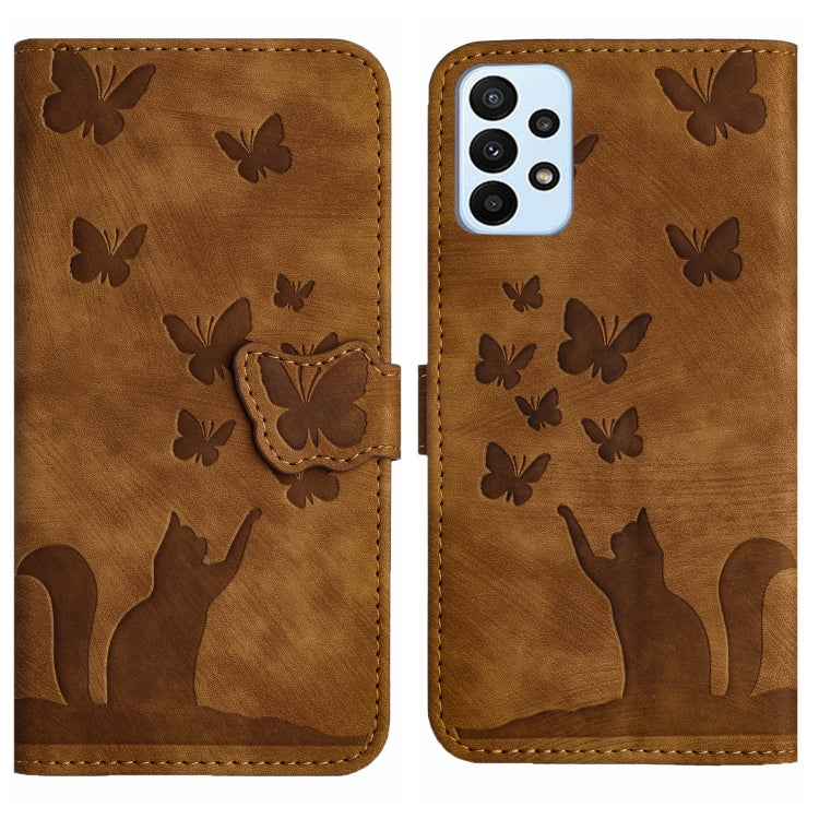 Butterfly Cat Embossing Flip Leather Phone Case, For Samsung Galaxy S21 FE 5G, For Samsung Galaxy A32 5G, For Samsung Galaxy S21 5G, For Samsung Galaxy S21+ 5G, For Samsung Galaxy S21 Ultra 5G, For Samsung Galaxy A02s EU, For Samsung Galaxy A12        ...