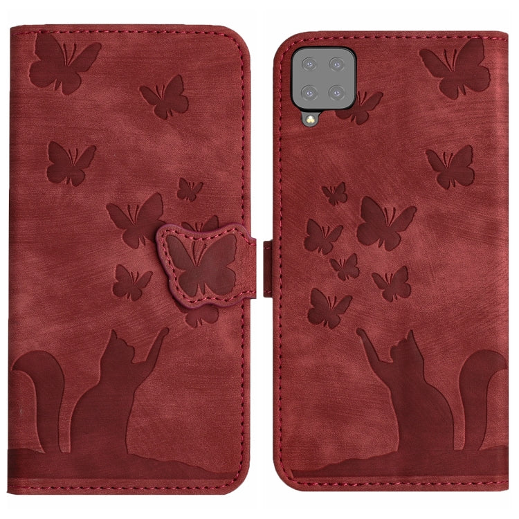 Butterfly Cat Embossing Flip Leather Phone Case, For Samsung Galaxy S21 FE 5G, For Samsung Galaxy A32 5G, For Samsung Galaxy S21 5G, For Samsung Galaxy S21+ 5G, For Samsung Galaxy S21 Ultra 5G, For Samsung Galaxy A02s EU, For Samsung Galaxy A12        ...