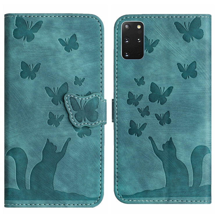 Butterfly Cat Embossing Flip Leather Phone Case, For Samsung Galaxy S20 Ultra, For Samsung Galaxy S20, For Samsung Galaxy S20+, For Samsung Galaxy A71 4G, For Samsung Galaxy A51 4G, For Samsung Galaxy S10+, For Samsung Galaxy S10