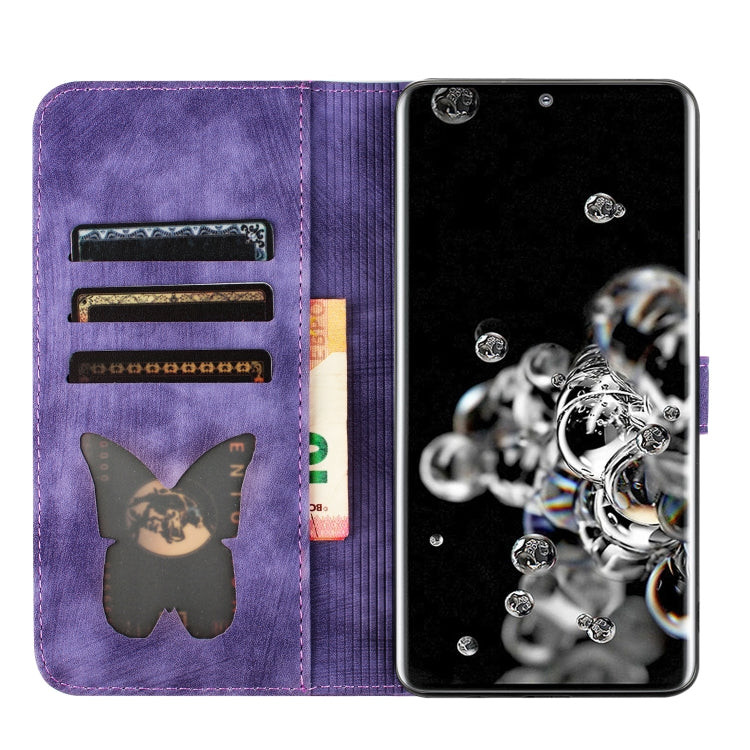Butterfly Cat Embossing Flip Leather Phone Case, For Samsung Galaxy S20 Ultra, For Samsung Galaxy S20, For Samsung Galaxy S20+, For Samsung Galaxy A71 4G, For Samsung Galaxy A51 4G, For Samsung Galaxy S10+, For Samsung Galaxy S10