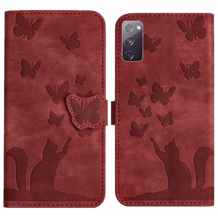 Butterfly Cat Embossing Flip Leather Phone Case, For Samsung Galaxy S20 FE, For Samsung Galaxy A53 5G, For Samsung Galaxy A33 5G, For Samsung Galaxy S22 Ultra 5G, For Samsung Galaxy S22+ 5G, For Samsung Galaxy S22 5G, For Samsung Galaxy A52 5G / A52S  ...