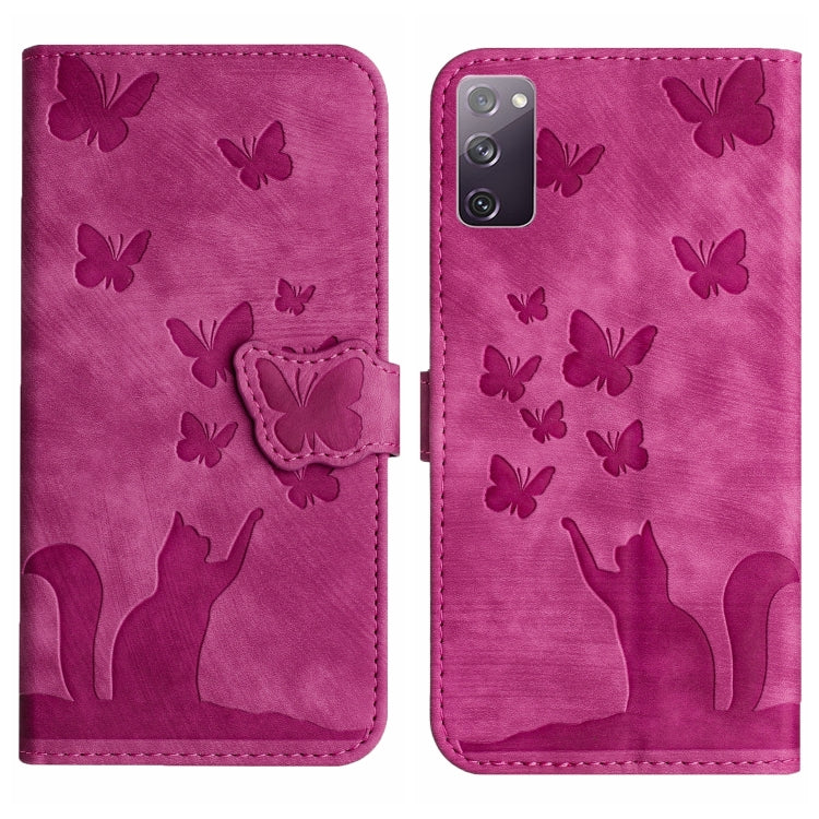 Butterfly Cat Embossing Flip Leather Phone Case, For Samsung Galaxy S20 FE, For Samsung Galaxy A53 5G, For Samsung Galaxy A33 5G, For Samsung Galaxy S22 Ultra 5G, For Samsung Galaxy S22+ 5G, For Samsung Galaxy S22 5G, For Samsung Galaxy A52 5G / A52S  ...