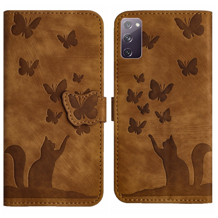 Butterfly Cat Embossing Flip Leather Phone Case, For Samsung Galaxy S20 FE, For Samsung Galaxy A53 5G, For Samsung Galaxy A33 5G, For Samsung Galaxy S22 Ultra 5G, For Samsung Galaxy S22+ 5G, For Samsung Galaxy S22 5G, For Samsung Galaxy A52 5G / A52S  ...