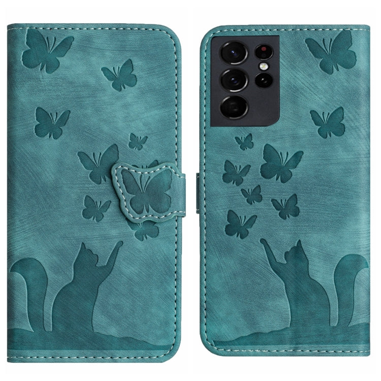 Butterfly Cat Embossing Flip Leather Phone Case, For Samsung Galaxy S21 FE 5G, For Samsung Galaxy A32 5G, For Samsung Galaxy S21 5G, For Samsung Galaxy S21+ 5G, For Samsung Galaxy S21 Ultra 5G, For Samsung Galaxy A02s EU, For Samsung Galaxy A12        ...