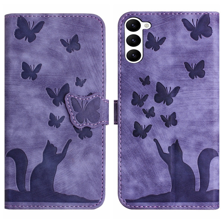 Butterfly Cat Embossing Flip Leather Phone Case, For Samsung Galaxy A24 4G, For Samsung Galaxy A23 / M13 4G, For Samsung Galaxy A14 4G / 5G, For Samsung Galaxy A34 5G, For Samsung Galaxy A54 5G, For Samsung Galaxy S23 Ultra 5G, For Samsung Galaxy S23+ ...