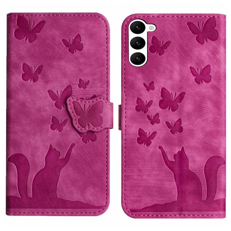 Butterfly Cat Embossing Flip Leather Phone Case, For Samsung Galaxy A24 4G, For Samsung Galaxy A23 / M13 4G, For Samsung Galaxy A14 4G / 5G, For Samsung Galaxy A34 5G, For Samsung Galaxy A54 5G, For Samsung Galaxy S23 Ultra 5G, For Samsung Galaxy S23+ ...