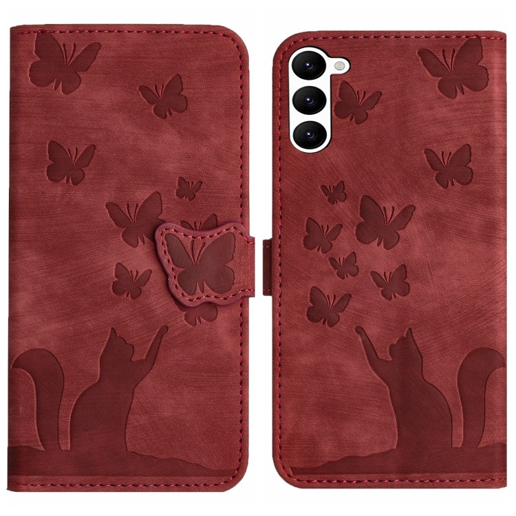 Butterfly Cat Embossing Flip Leather Phone Case, For Samsung Galaxy A24 4G, For Samsung Galaxy A23 / M13 4G, For Samsung Galaxy A14 4G / 5G, For Samsung Galaxy A34 5G, For Samsung Galaxy A54 5G, For Samsung Galaxy S23 Ultra 5G, For Samsung Galaxy S23+ ...